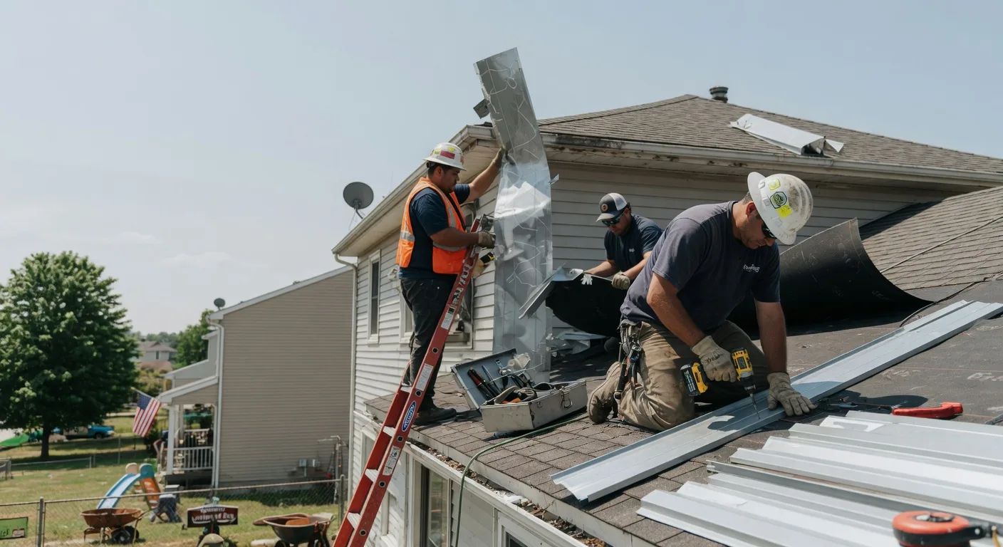 Storm Damage Metal Roof Repair in Park Hill, OK